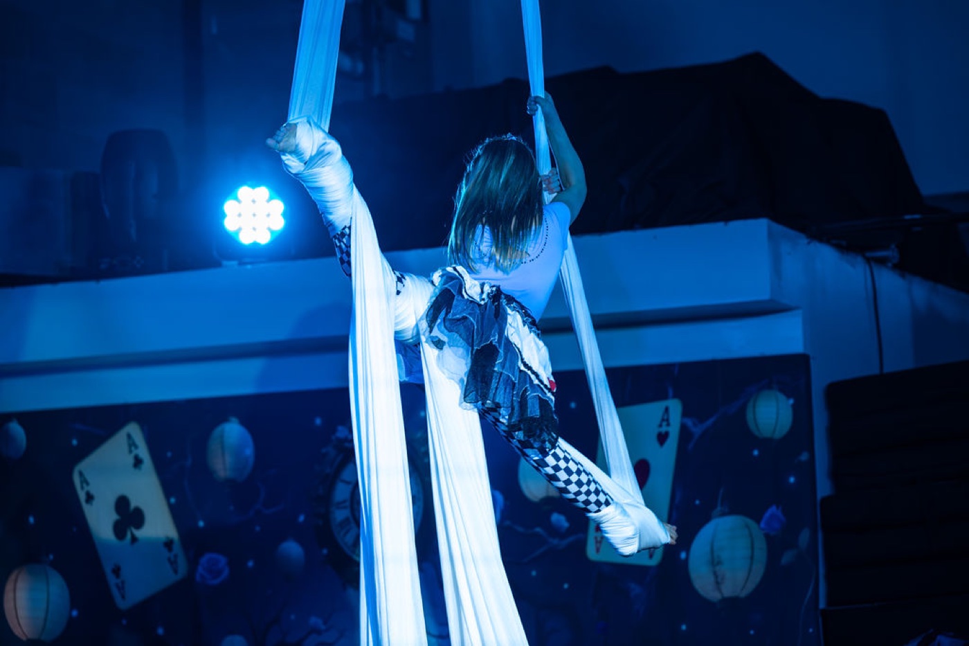 Aerial silks performance at Luna Aerial Dance & Performing Arts, Frederick Maryland. Photo: Erin White Photography